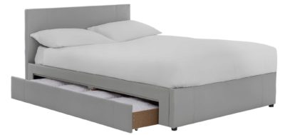 Hygena - Keating 1 Drawer Grey - Bed Frame - Kingsize
